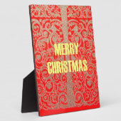 Glückliche Weihnachts-Rot- und Gold-Sammlung Fotoplatte (Seite)