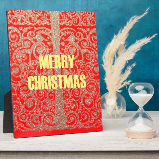 Glückliche Weihnachts-Rot- und Gold-Sammlung Fotoplatte (Seite)