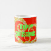 Glückliche Weihnachts Rot und Gold Sammlung. Kaffeetasse (Mittel)