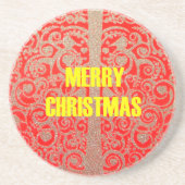 Glückliche Weihnachts-Rot- und Gold-Sammlung Untersetzer (Vorne)
