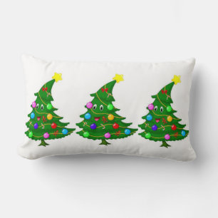 **GLÜCKLICHE WEIHNACHTSBÄUME** WEIHNACHTSKISSEN LENDENKISSEN