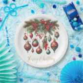 Glückliche Weihnachtsdekorationen Pappteller (Party)