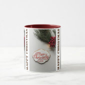 Glückliche Weihnachtsfeiertage Tasse (Zentrum)