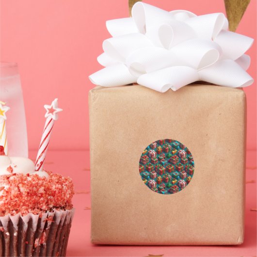 Glückliche Weihnachtsgeschenke 10 - Aufkleber (Party)