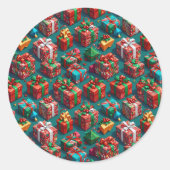 Glückliche Weihnachtsgeschenke 10 - Aufkleber (Vorderseite)