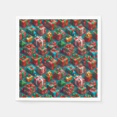 Glückliche Weihnachtsgeschenke 10 - Papier Napkins Serviette (Vorderseite)