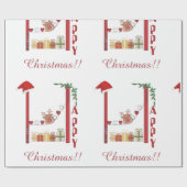 Glückliche Weihnachtsgeschenke Wrappers Geschenkpapier (Flach)