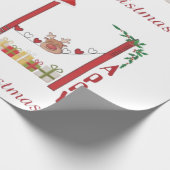 Glückliche Weihnachtsgeschenke Wrappers Geschenkpapier (Ecke)
