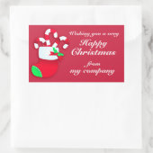 Glückliche Weihnachtsgeschenketiketten Rechteckiger Aufkleber (Tasche)