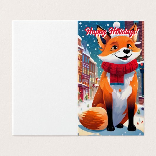 Glückliche Weihnachtskarte (Außenseite Aufgefaltet)