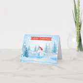 Glückliche Weihnachtskarte Dankeskarte (Vorderseite)