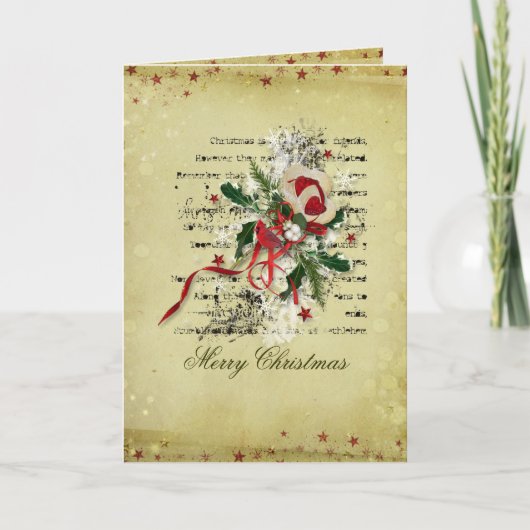 Glückliche Weihnachtskarte Feiertagskarte (Vorderseite)