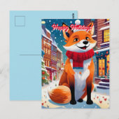 Glückliche Weihnachtskarte Postkarte (Vorne/Hinten)