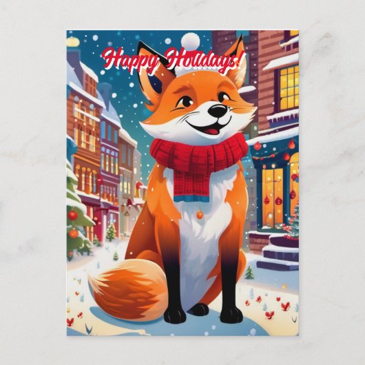 Glückliche Weihnachtskarte Postkarte (Vorderseite)