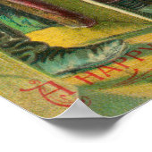 Glückliche Weihnachtskinder, die Weihnachten Gelas Poster (Ecke)