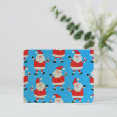 Glückliche Weihnachtsmänner Postkarte (Stehend Vorderseite)