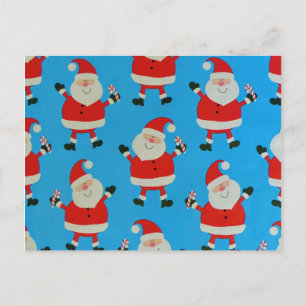 Glückliche Weihnachtsmänner Postkarte
