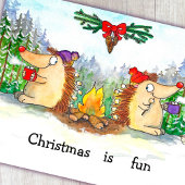 Glückliche Weihnachtspostkarte Postkarte