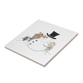 Glückliche Weihnachtsschneemobillustration Fliese (Seite)