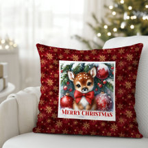 Glückliche Weihnachtsszene Babyreh Weihnachten