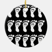 Glückliche weiße Füße Keramikornament (Hinten)