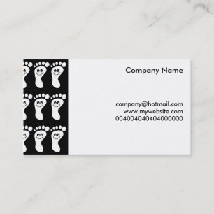 Glückliche weiße Füße, Visitenkarte