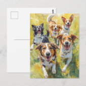 Glückliche Welpen  Postkarte (Vorne/Hinten)