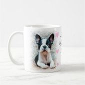 Glückliche Welpen-Tasse der französischen Kaffeetasse (Links)
