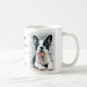 Glückliche Welpen-Tasse der französischen Kaffeetasse