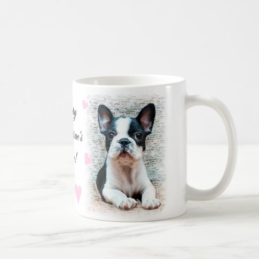 Glückliche Welpen-Tasse der französischen Kaffeetasse (Rechts)