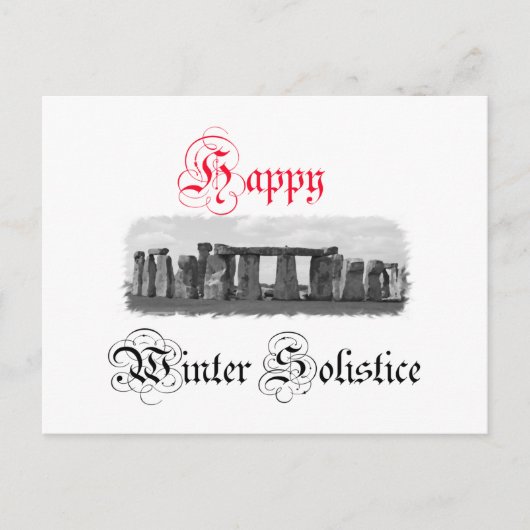Glückliche Winter-Sonnenwende Stonehenge Postkarte (Vorderseite)