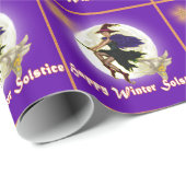 Glückliche Winter-Sonnenwende (Weihnachten) Geschenkpapier (Rolleneckpunkt)