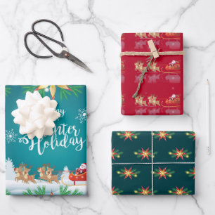 Glückliche Winterferien Schneehafengeschichte mit Geschenkpapier Set
