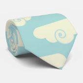 Glückliche Wolken-blauer Himmel Krawatte (Gerollt)