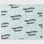 Glückliche Wolken Geschenkpapier (Flach)