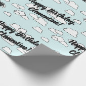 Glückliche Wolken Geschenkpapier (Ecke)
