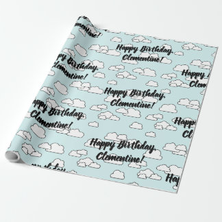 Glückliche Wolken  Geschenkpapier
