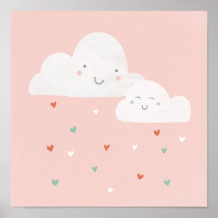Glückliche Wolken Poster