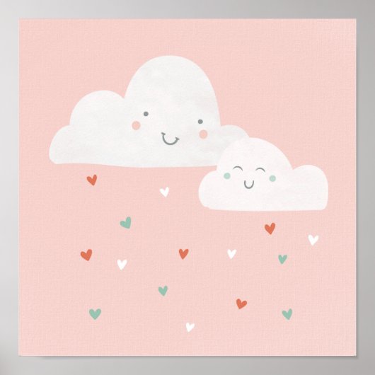 Glückliche Wolken Poster (Vorne)