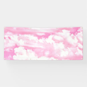 Glückliche Wolken Rosa Anzeige Banner