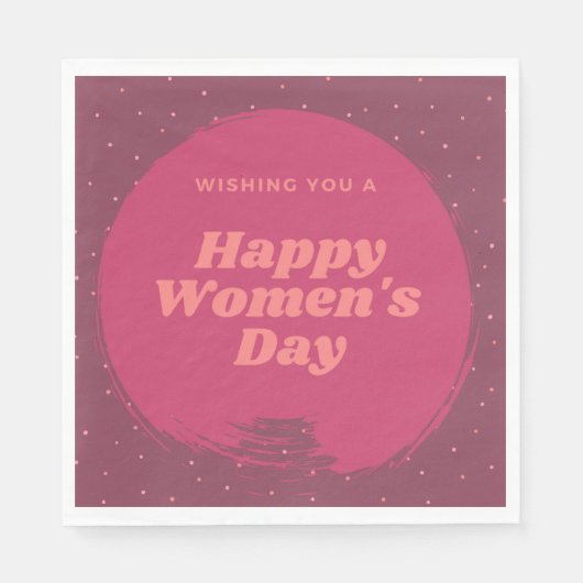 Glückliche Wünsche für Frauen rot Serviette (Vorderseite)