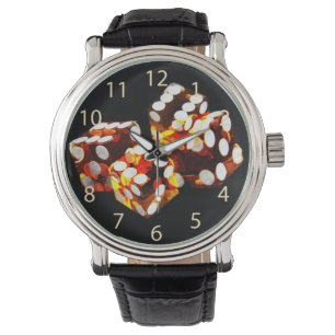 glückliche Würfelrolle Armbanduhr