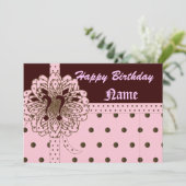 Glückliche Yearless Einladung (Stehend Vorderseite)