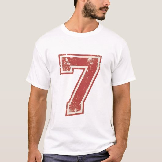 glückliche Zahl sieben T-Shirt (Vorderseite)