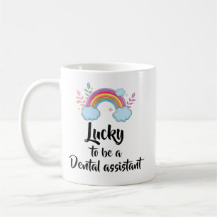 Glückliche Zahnarzthelferin Tasse