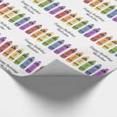 Glückliche Zeichenstifte Geschenkpapier (Ecke)