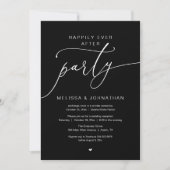 Glückliche-Zeit-nach-der-Hochzeit-Party-Romantik-H Einladung (Vorderseite)