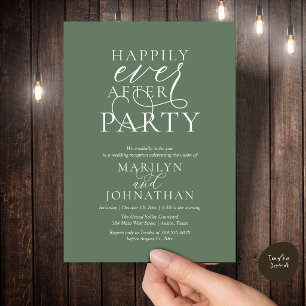 Glückliche-Zeit-nach-der-Hochzeit-Party, stilvolle Einladung