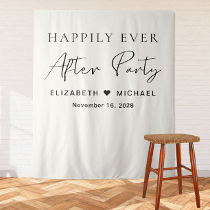 Glückliche Zeit nach der Party Cream Hochzeitsempf Wandteppich