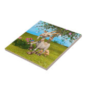 Glückliche Ziege Fliese (Seite)